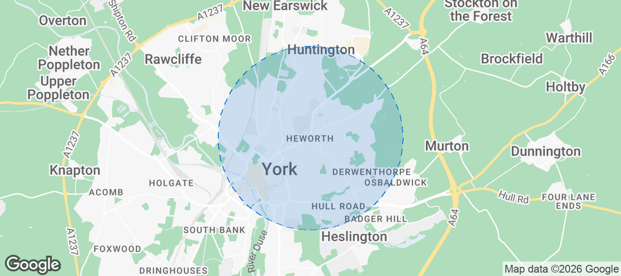 Heworth Airbnb map